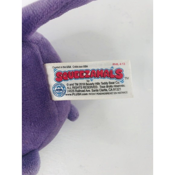 Squeezamals Purple Pepper Penguin 4" Stuffed Animal Plush Toy Beverly Hills 2018 - Picture 6 of 6